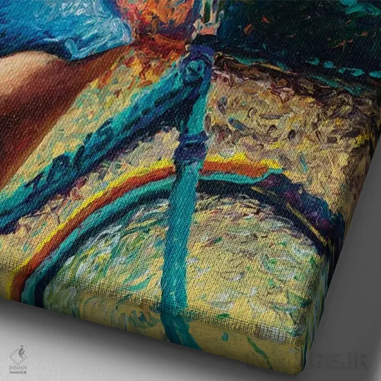 تابلو دکوراتیو آفتابگیر تایلندی من اثر آیریس اسکات - نمای نزدیک بافت بوم