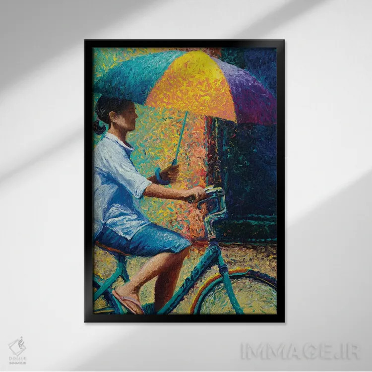 تابلو دکوراتیو آفتابگیر تایلندی من اثر آیریس اسکات - نمای قابدار مشکی