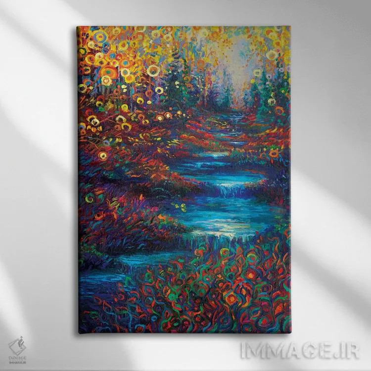 تابلو دکوراتیو دشت گلن اثر آیریس اسکات - نمای روبهرو روی دیوار