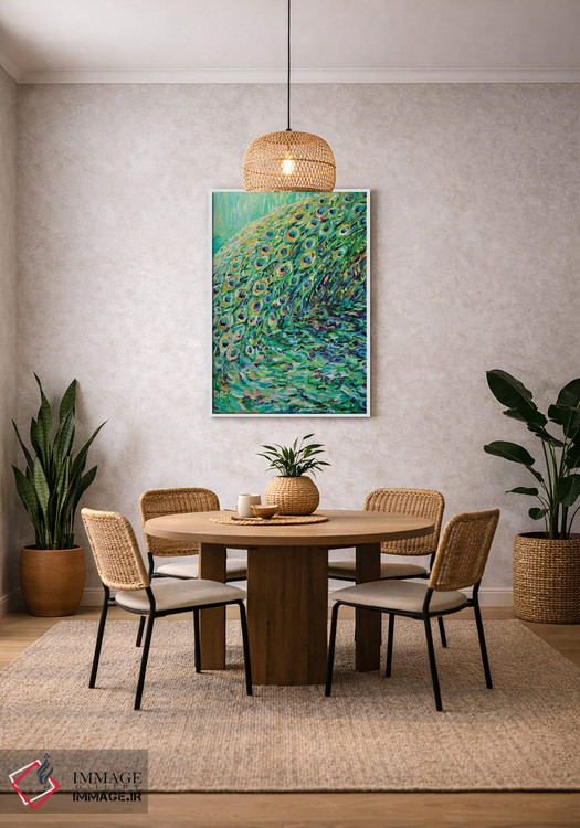 تابلو دکوراتیو پانل اول دو لت طاووس اثر آیریس اسکات - D2W