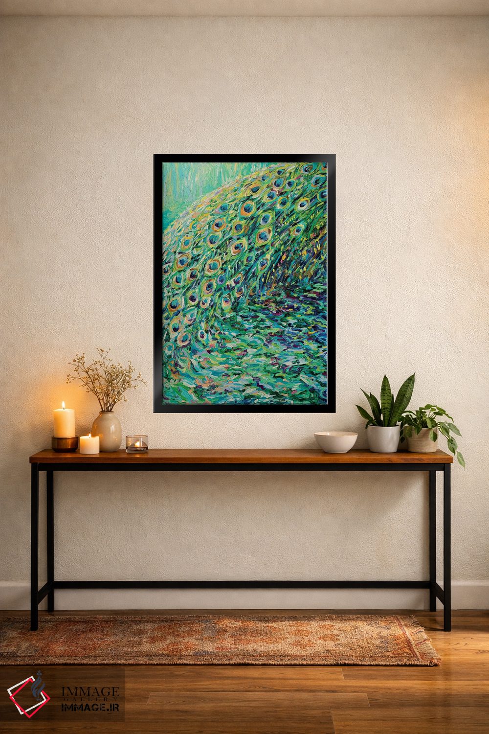 تابلو دکوراتیو پانل اول دو لت طاووس اثر آیریس اسکات - D5B