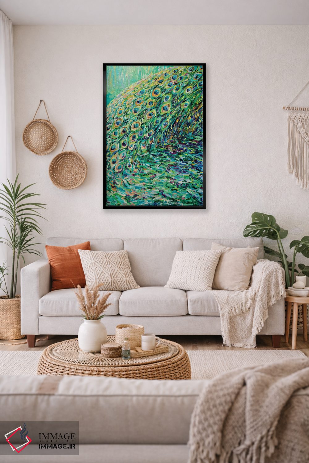 تابلو دکوراتیو پانل اول دو لت طاووس اثر آیریس اسکات - D4B