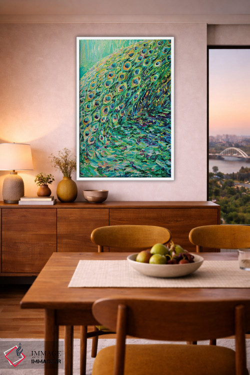 تابلو دکوراتیو پانل اول دو لت طاووس اثر آیریس اسکات - D6W