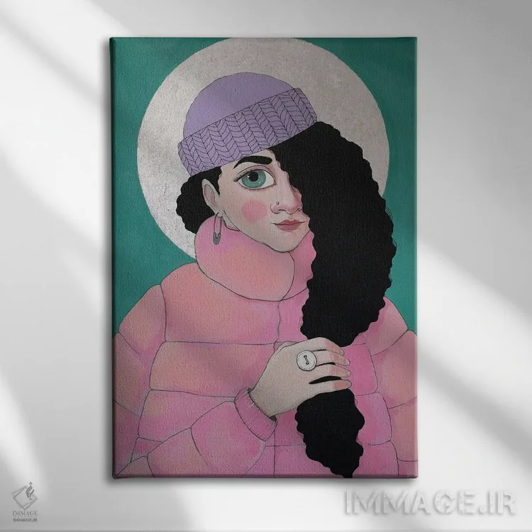 تابلو دکوراتیو ماه در عقرب اثر ایرینا پاندوا - نمای روبهرو روی دیوار