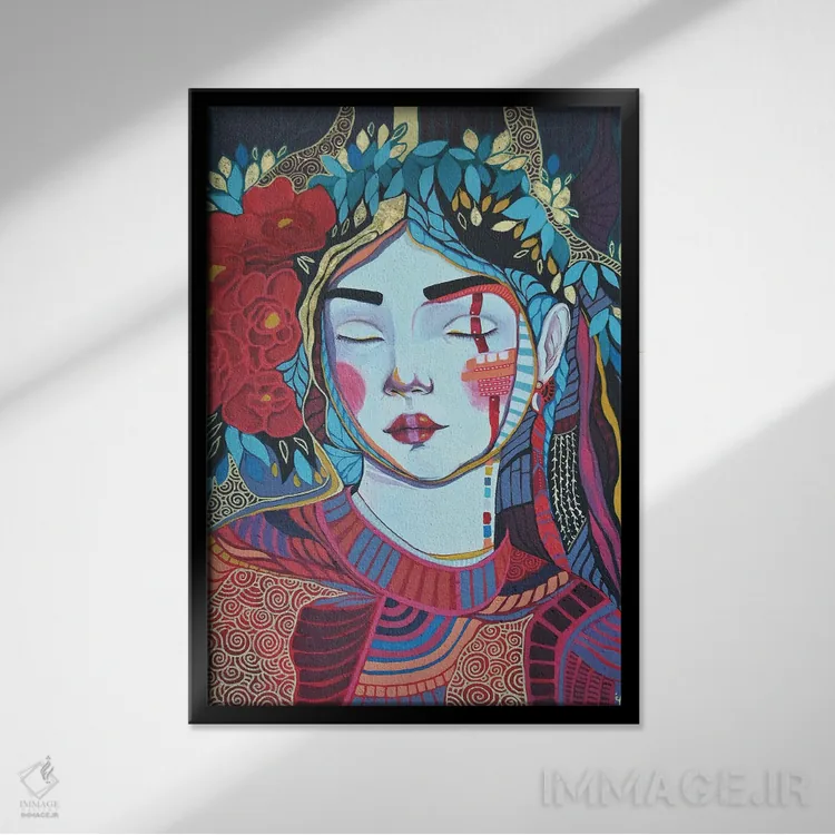 تابلو دکوراتیو سنت اثر ایرینا پاندوا - نمای قابدار مشکی