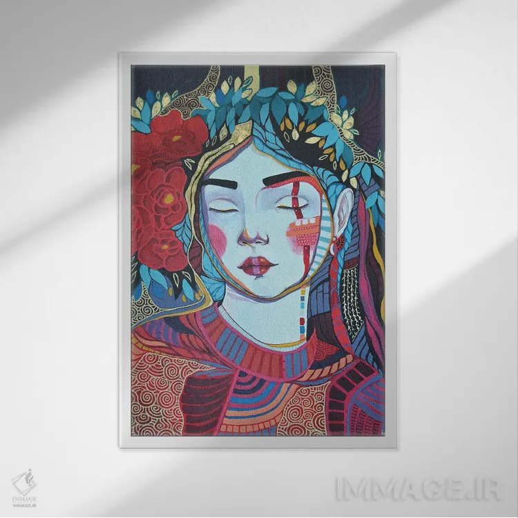 تابلو دکوراتیو سنت اثر ایرینا پاندوا - نمای قابدار سفید