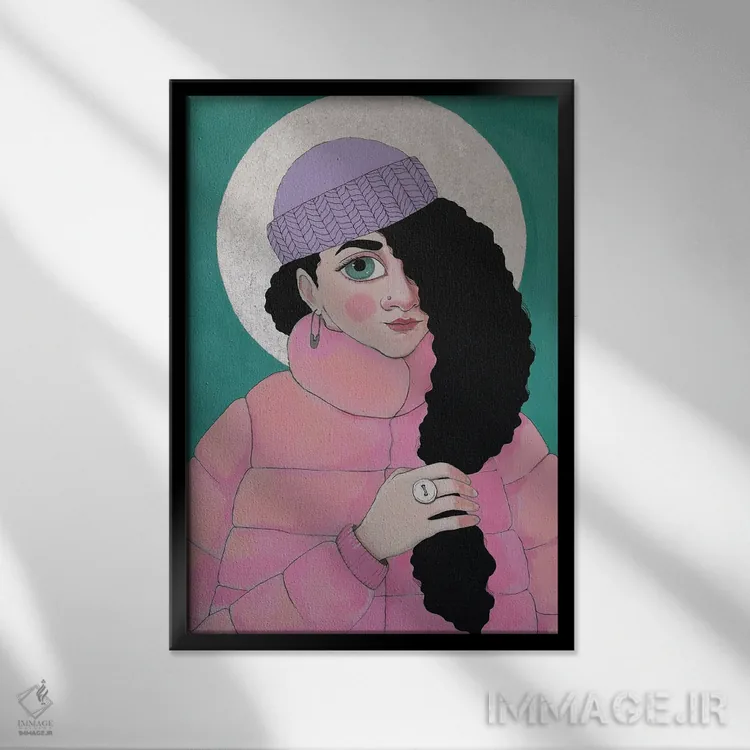 تابلو دکوراتیو ماه در عقرب اثر ایرینا پاندوا - نمای قابدار مشکی