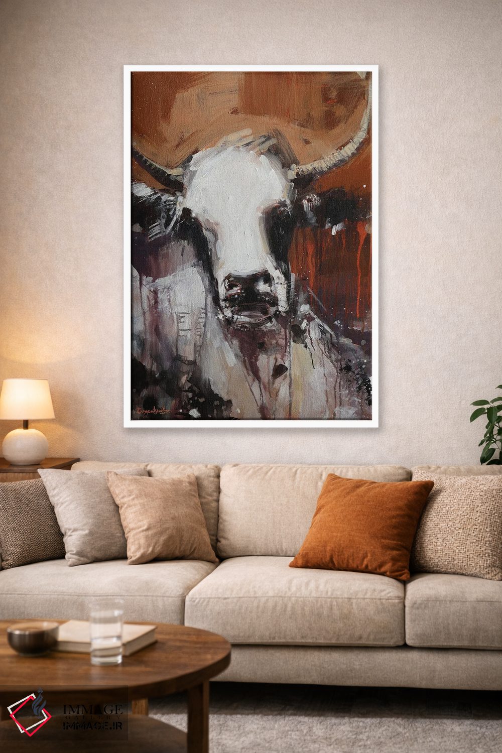 تابلو دکوراتیو گاو زنگ زده اثر ایرینا رومیانسه وا - D1W