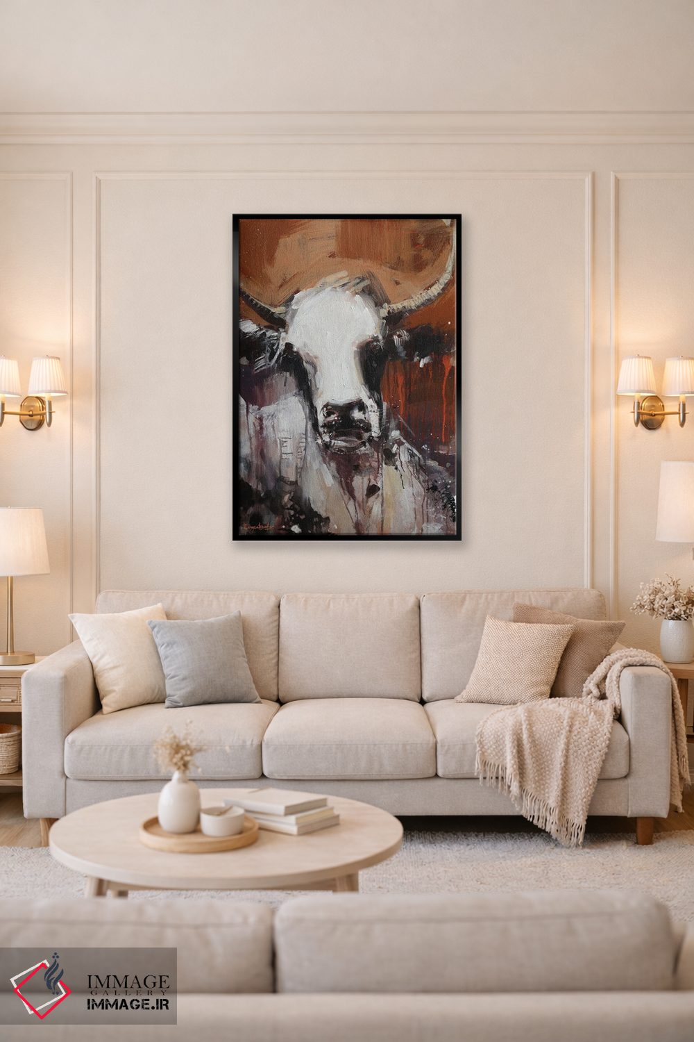 تابلو دکوراتیو گاو زنگ زده اثر ایرینا رومیانسه وا - D4B