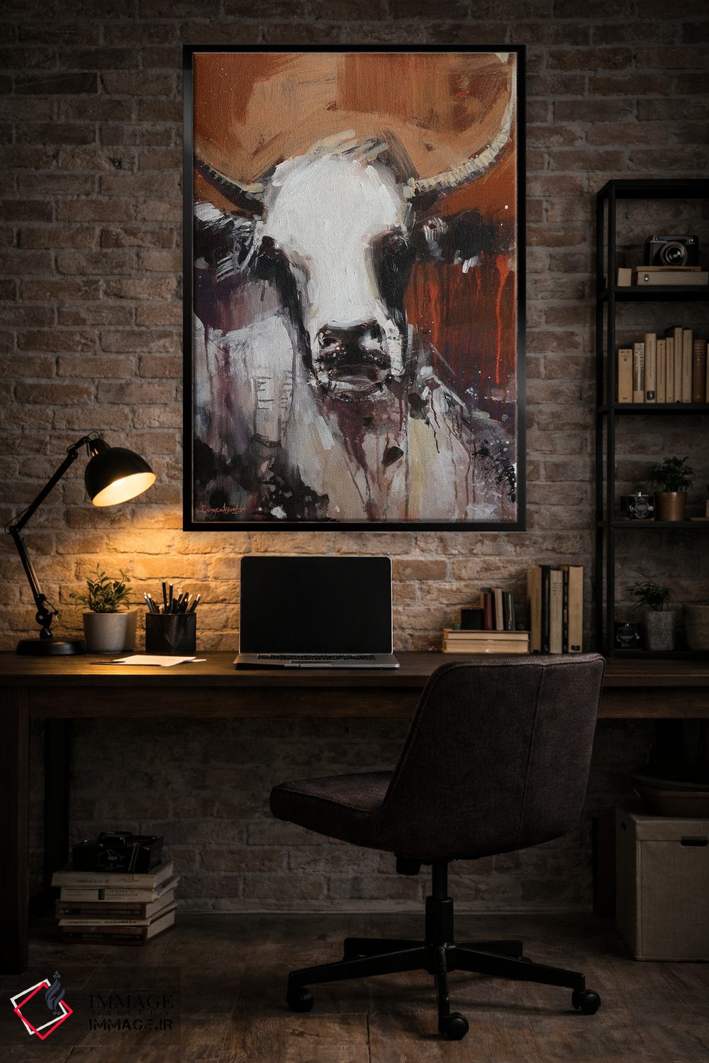 تابلو دکوراتیو گاو زنگ زده اثر ایرینا رومیانسه وا - D5B