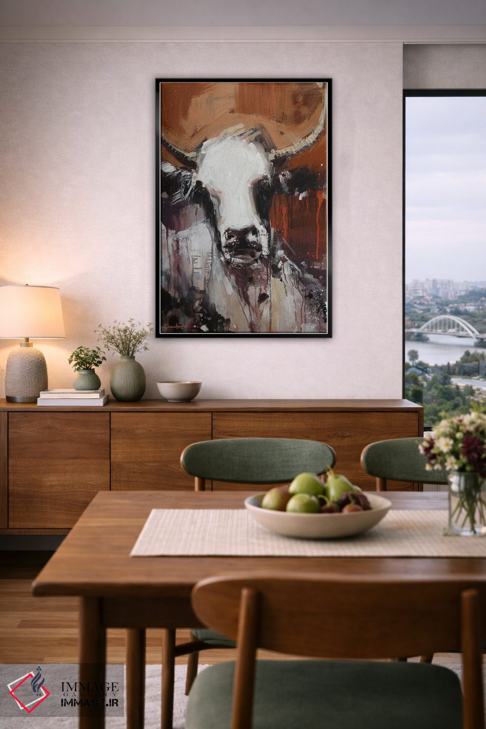 تابلو دکوراتیو گاو زنگ زده اثر ایرینا رومیانسه وا - D6B