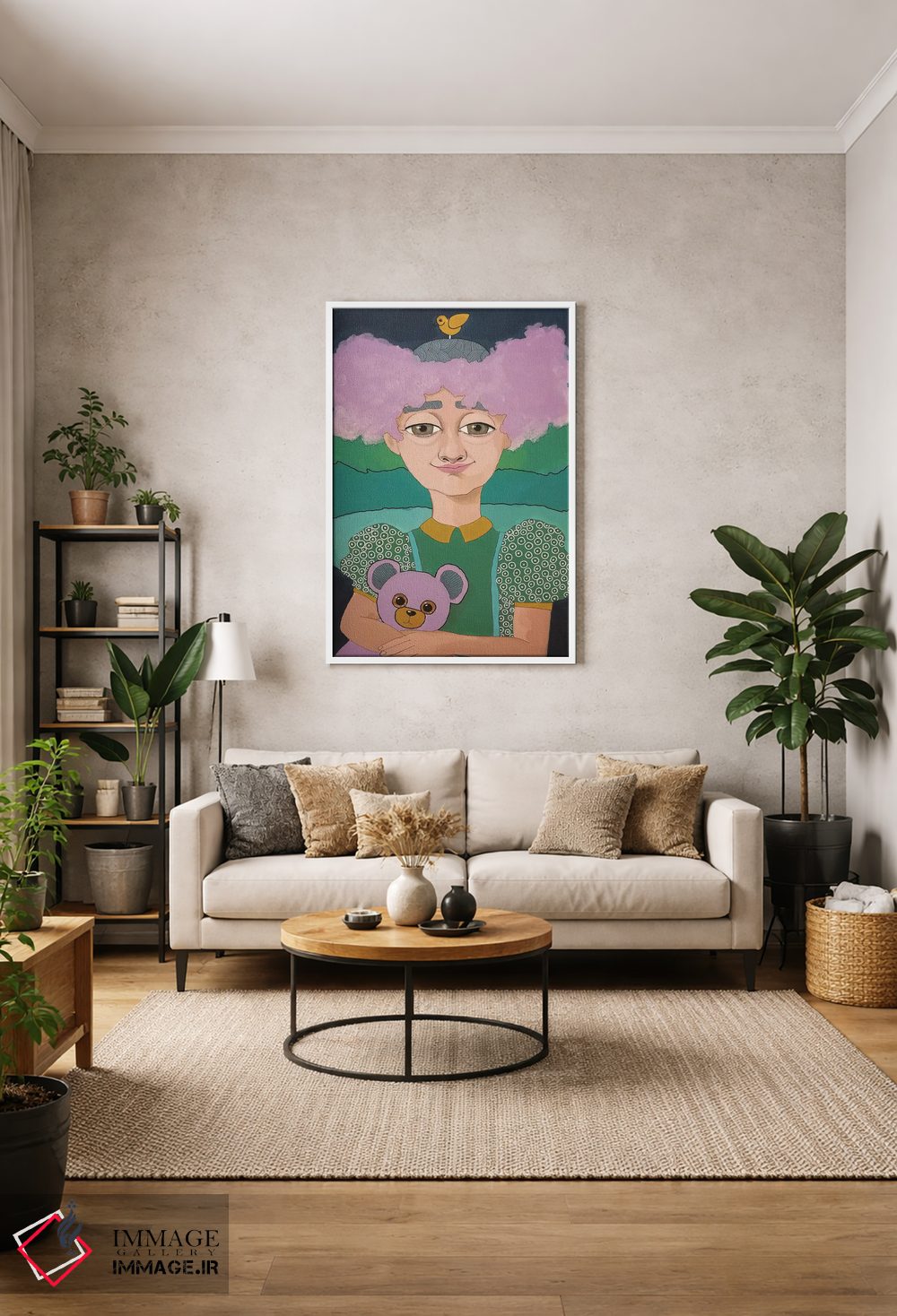 تابلو دکوراتیو پشمک اثر ایرینا پاندوا - D1W