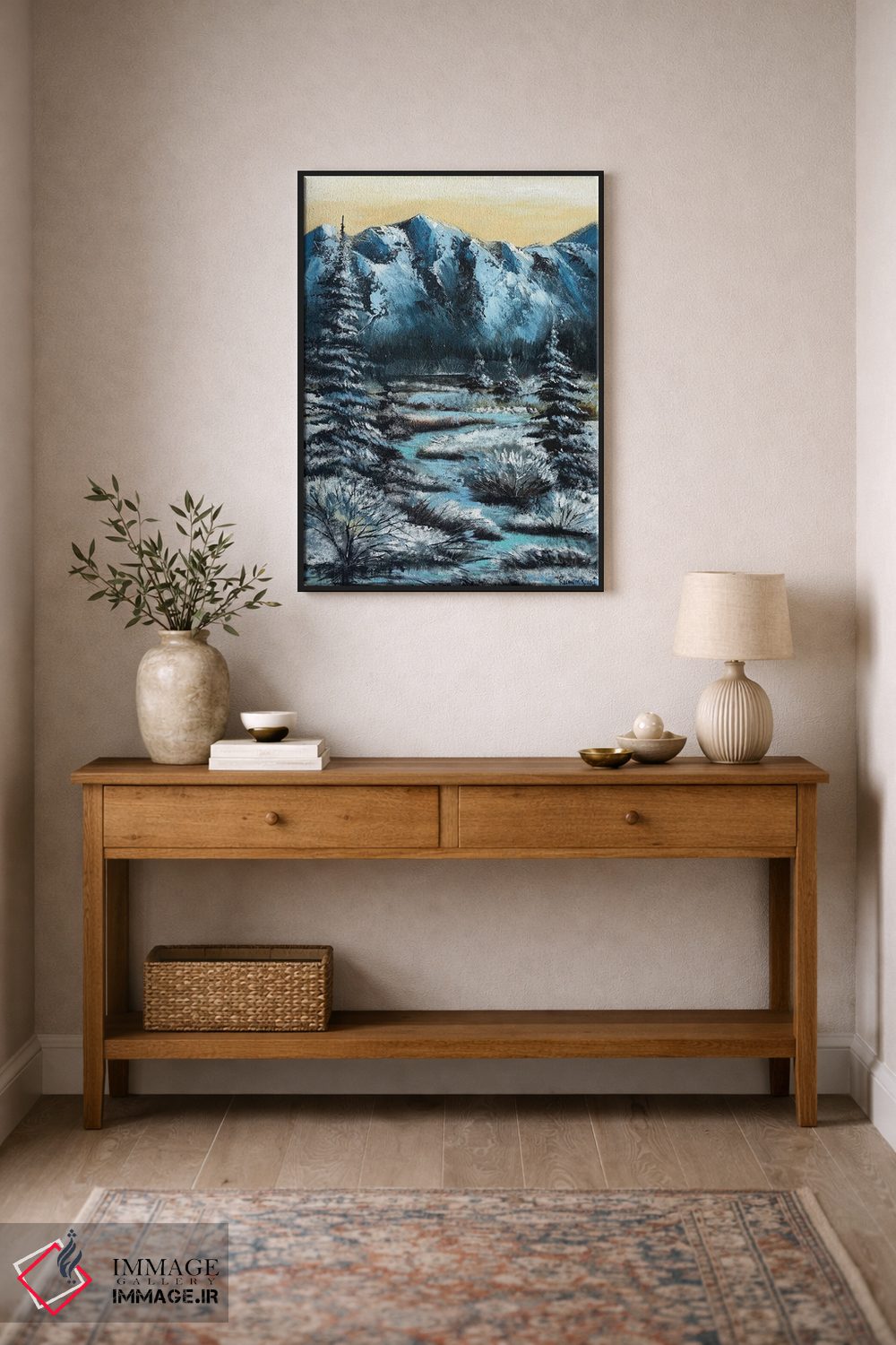 تابلو دکوراتیو منظره زمستانی اثر ایرینا رومیانسه وا - D2B