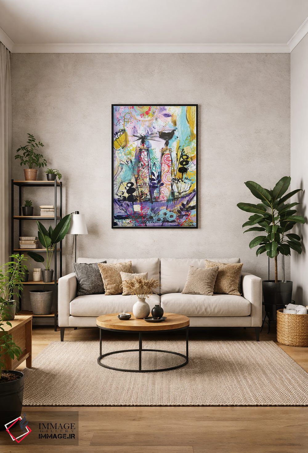 تابلو دکوراتیو زنان قبیله ای آفریقایی ۸ اثر ایرینا رومیانسه وا - D1B