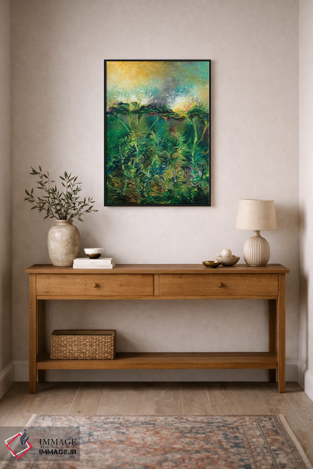 تابلو دکوراتیو شکوفه کنگر فرنگی اثر آیریس اسکات - D2B