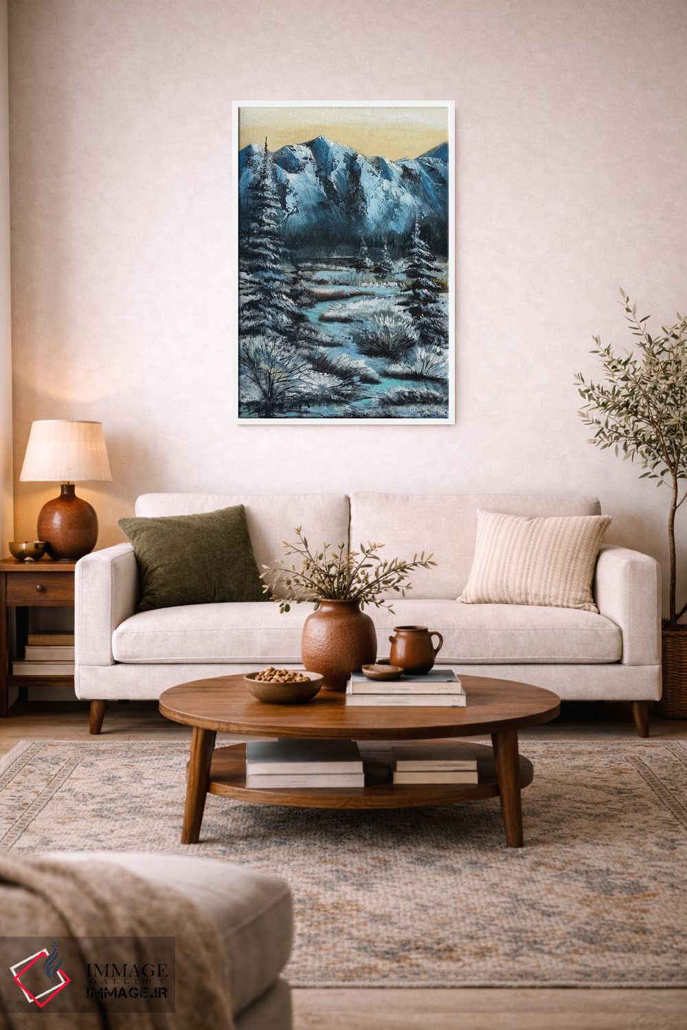 تابلو دکوراتیو منظره زمستانی اثر ایرینا رومیانسه وا - D3W