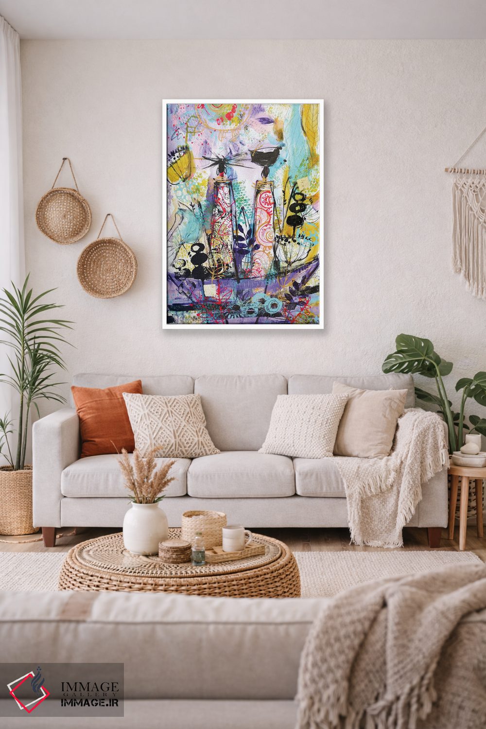 تابلو دکوراتیو زنان قبیله ای آفریقایی ۸ اثر ایرینا رومیانسه وا - D2W