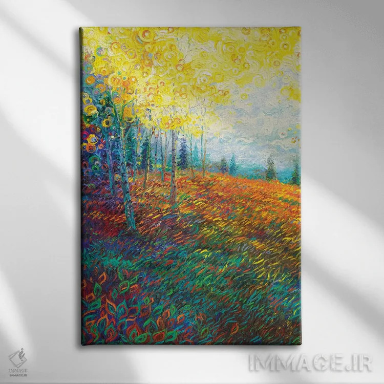 تابلو دکوراتیو تعادل اثر آیریس اسکات - نمای روبهرو روی دیوار