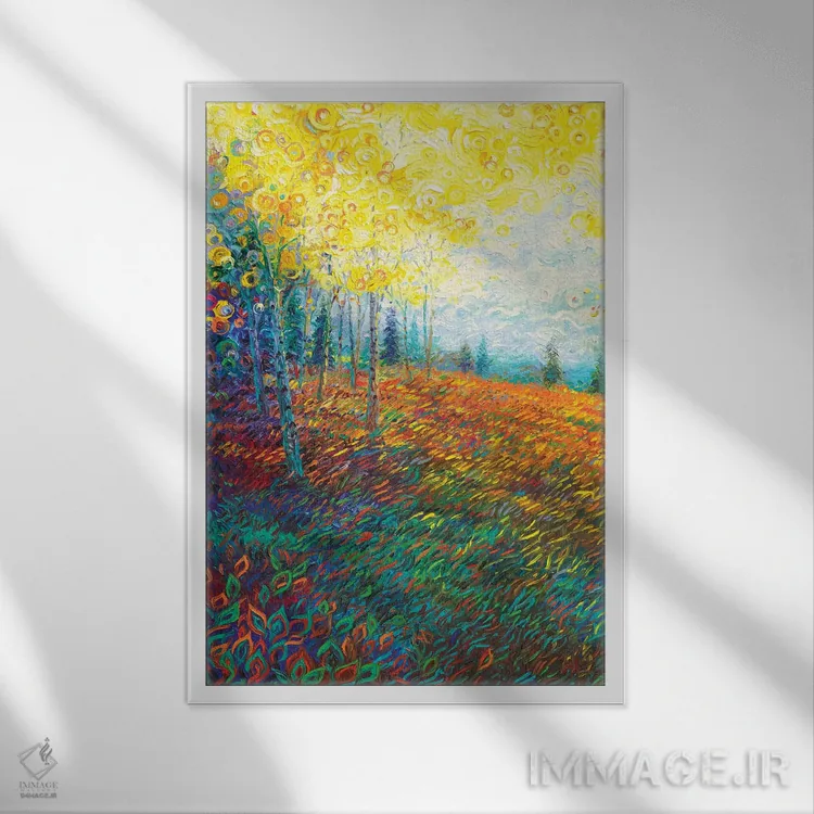 تابلو دکوراتیو تعادل اثر آیریس اسکات - نمای قابدار سفید