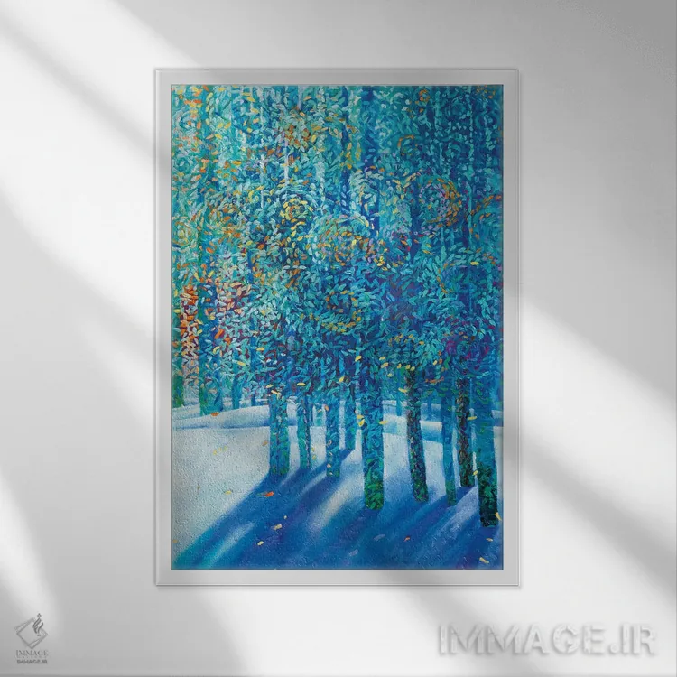 تابلو دکوراتیو برف اثر آیریس اسکات - نمای قابدار سفید