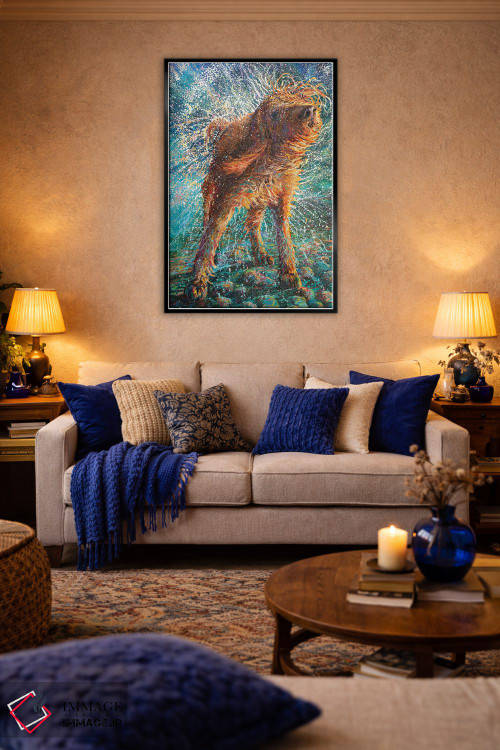 تابلو دکوراتیو نخ های منجوق دار اثر آیریس اسکات - D5B