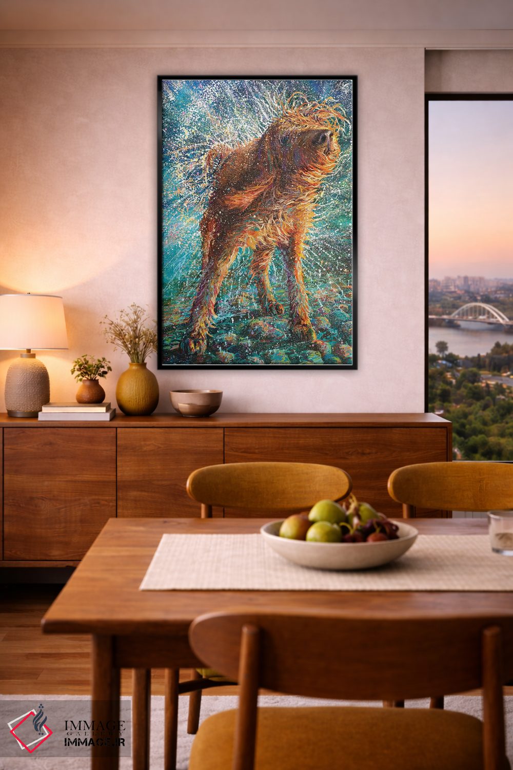 تابلو دکوراتیو نخ های منجوق دار اثر آیریس اسکات - D6B