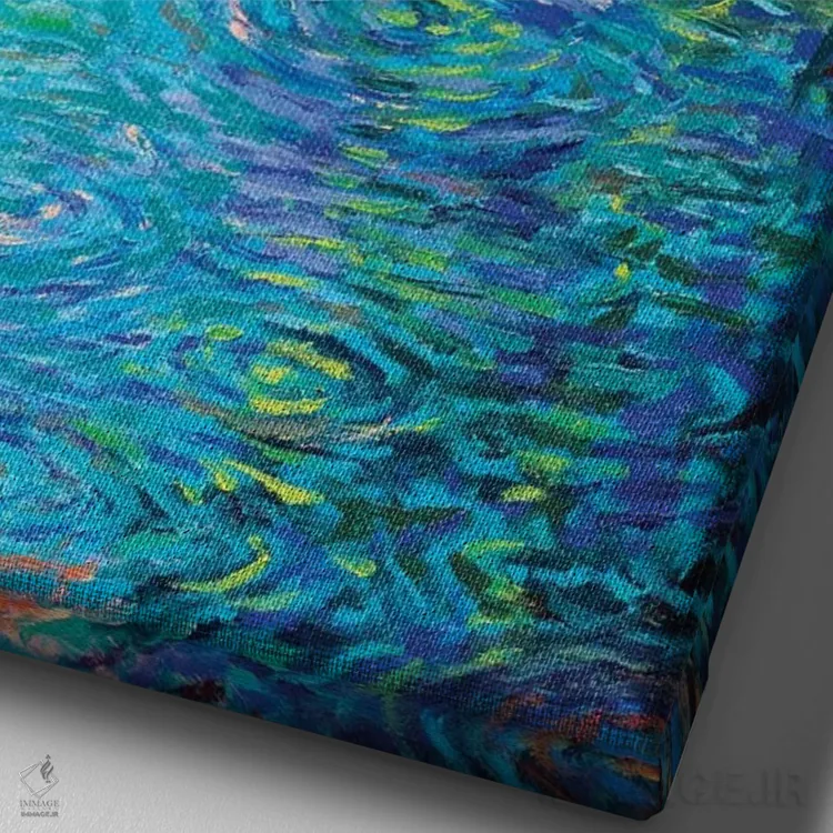 تابلو دکوراتیو تالاب واکس ویلو بخش سوم اثر آیریس اسکات - نمای نزدیک بافت بوم