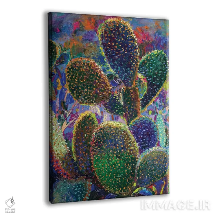 تابلو دکوراتیو کاکتوس شبانه اثر آیریس اسکات - نمای پرسپکتیو محصول