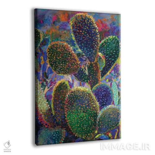 تابلو دکوراتیو کاکتوس شبانه اثر آیریس اسکات - نمای پرسپکتیو محصول