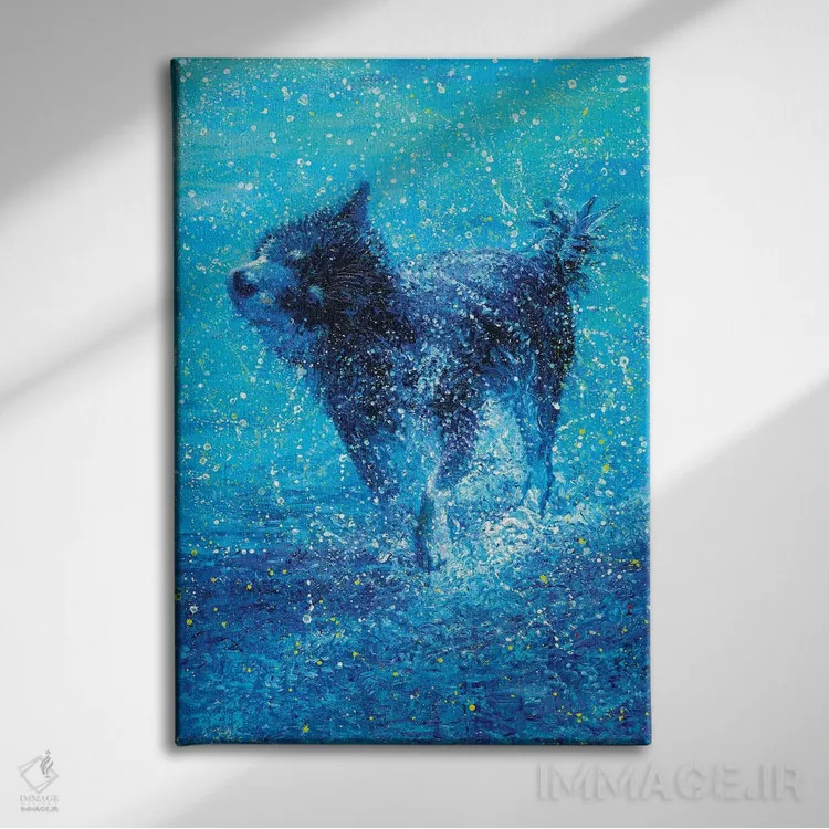 تابلو دکوراتیو کوکو اثر آیریس اسکات - نمای روبهرو روی دیوار