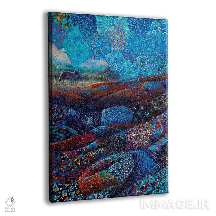 تابلو دکوراتیو کایوتیل اثر آیریس اسکات - نمای پرسپکتیو محصول