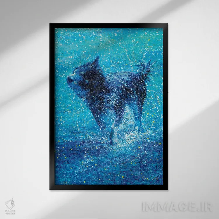 تابلو دکوراتیو کوکو اثر آیریس اسکات - نمای قابدار مشکی