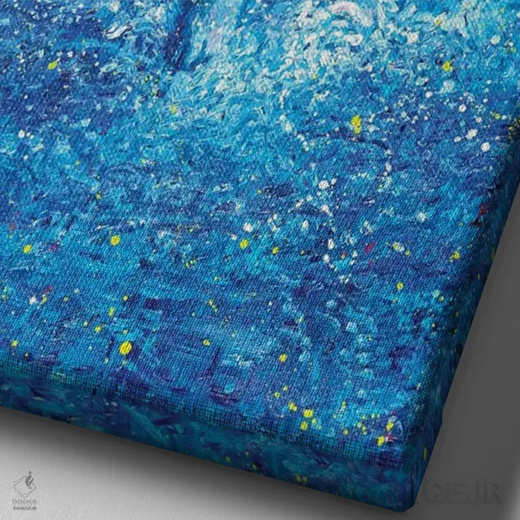 تابلو دکوراتیو کوکو اثر آیریس اسکات - نمای نزدیک بافت بوم