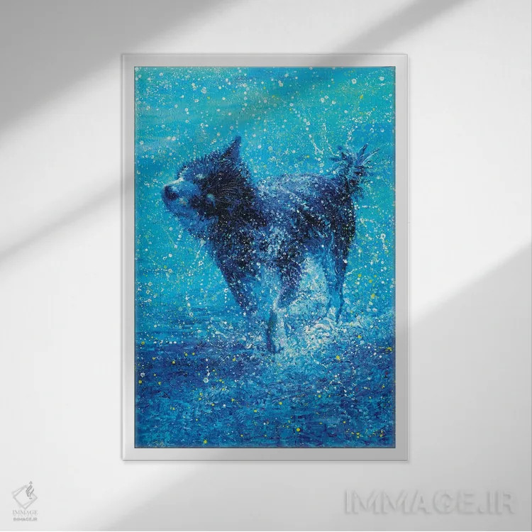 تابلو دکوراتیو کوکو اثر آیریس اسکات - نمای قابدار سفید