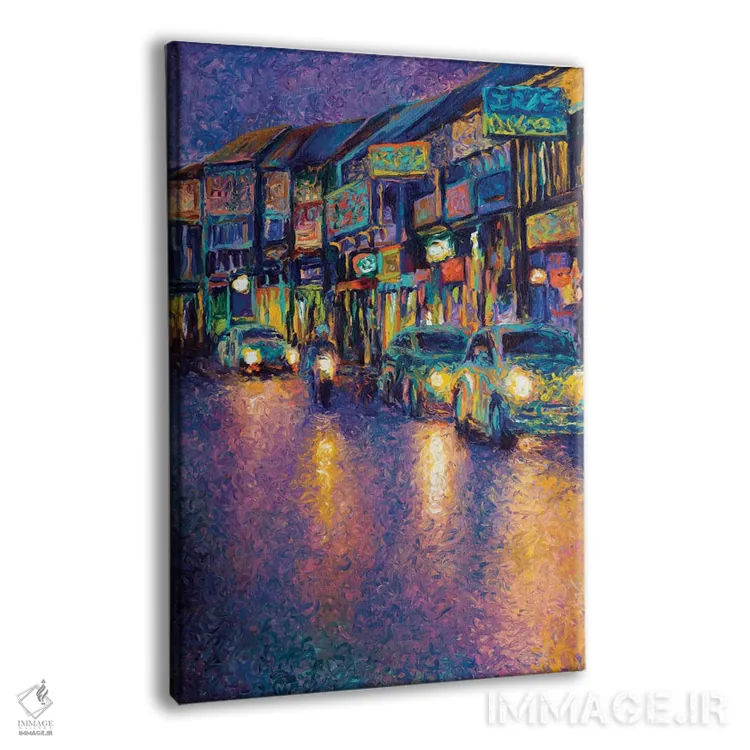 تابلو دکوراتیو چراغ های جلو تای من اثر آیریس اسکات - نمای پرسپکتیو محصول