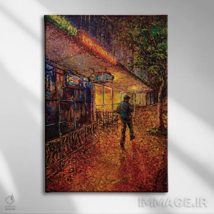 تابلو دکوراتیو بار سگی نورم اثر آیریس اسکات - نمای روبهرو روی دیوار