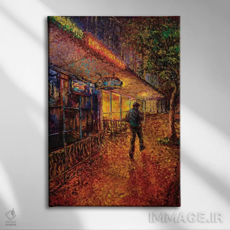 تابلو دکوراتیو بار سگی نورم اثر آیریس اسکات - نمای روبهرو روی دیوار