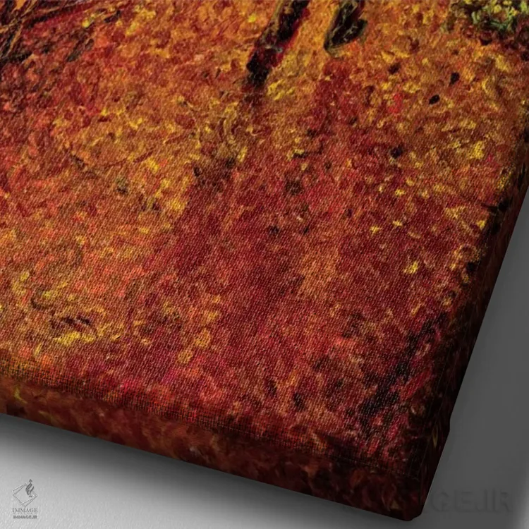 تابلو دکوراتیو بار سگی نورم اثر آیریس اسکات - نمای نزدیک بافت بوم