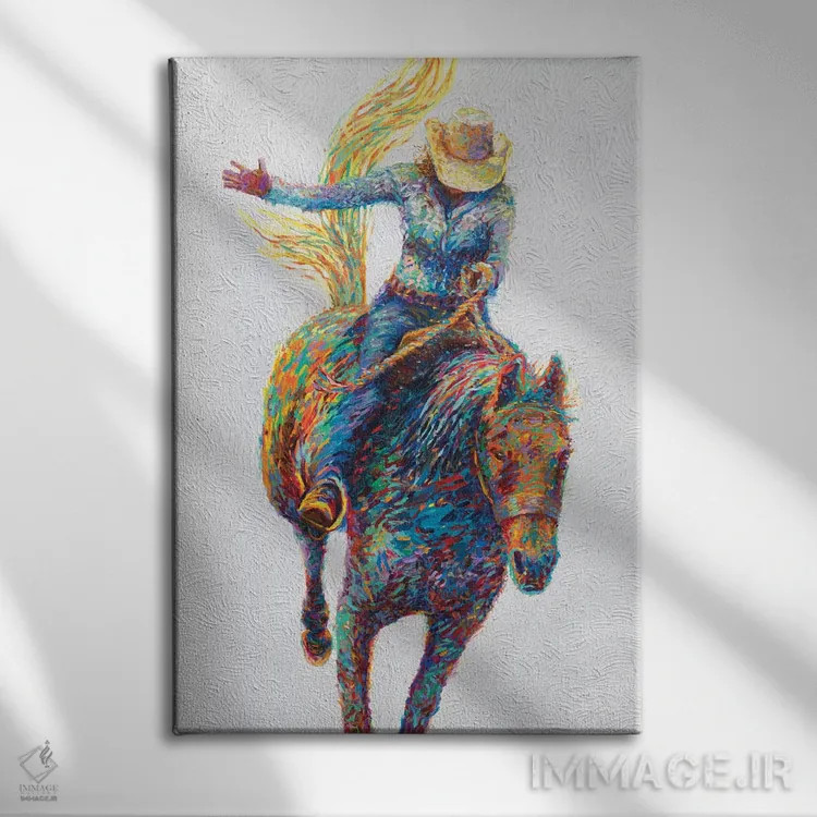 تابلو دکوراتیو رودئو اثر آیریس اسکات - نمای روبهرو روی دیوار