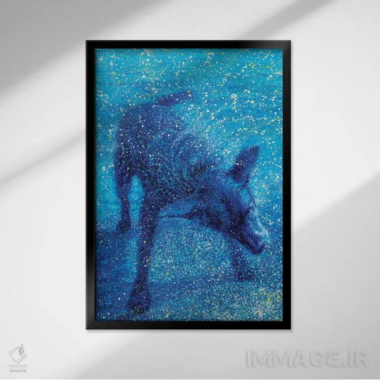 تابلو دکوراتیو سرزنده اثر آیریس اسکات - نمای قابدار مشکی