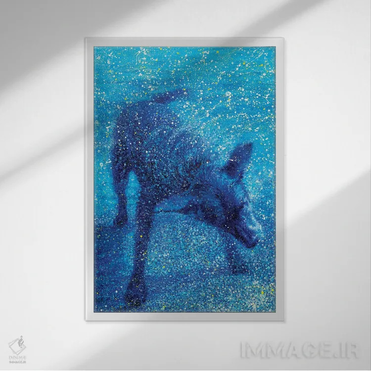 تابلو دکوراتیو سرزنده اثر آیریس اسکات - نمای قابدار سفید