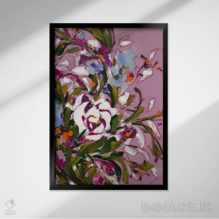 تابلو انتزاعی عشق اثر ایزابل کراوزه - نمای قابدار مشکی