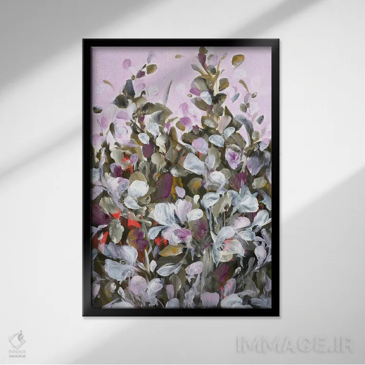 تابلو انتزاعی بوسه اثر ایزابل کراوزه - نمای قابدار مشکی