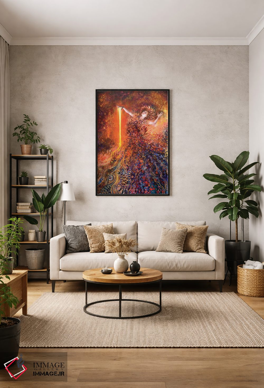 تابلو دکوراتیو الهه آتش اثر آیریس اسکات - D2B