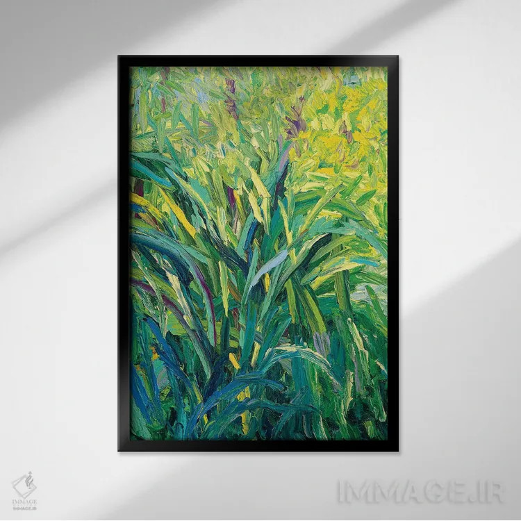 تابلو انتزاعی GM 058 اثر آیریس اسکات ابسترکتز - نمای قابدار مشکی