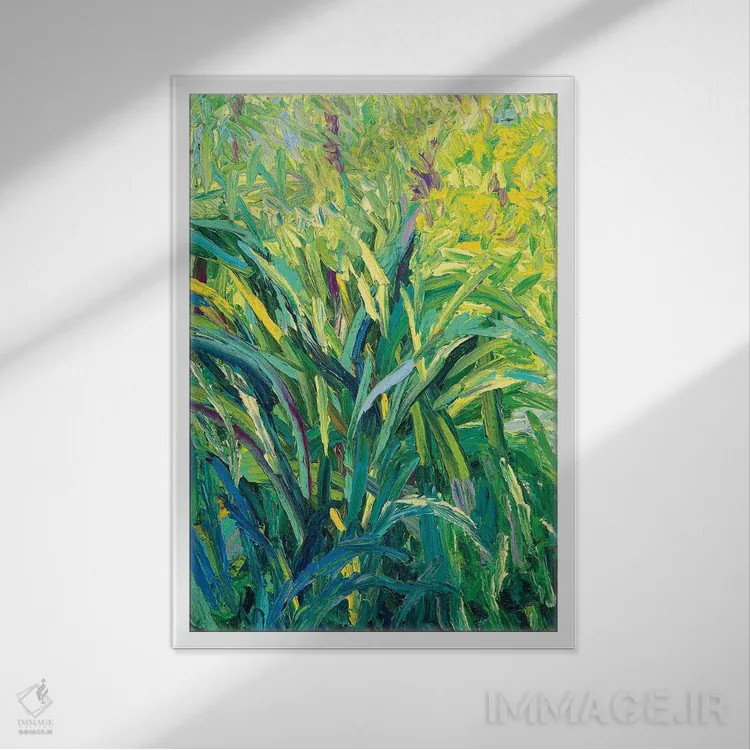 تابلو انتزاعی GM 058 اثر آیریس اسکات ابسترکتز - نمای قابدار سفید