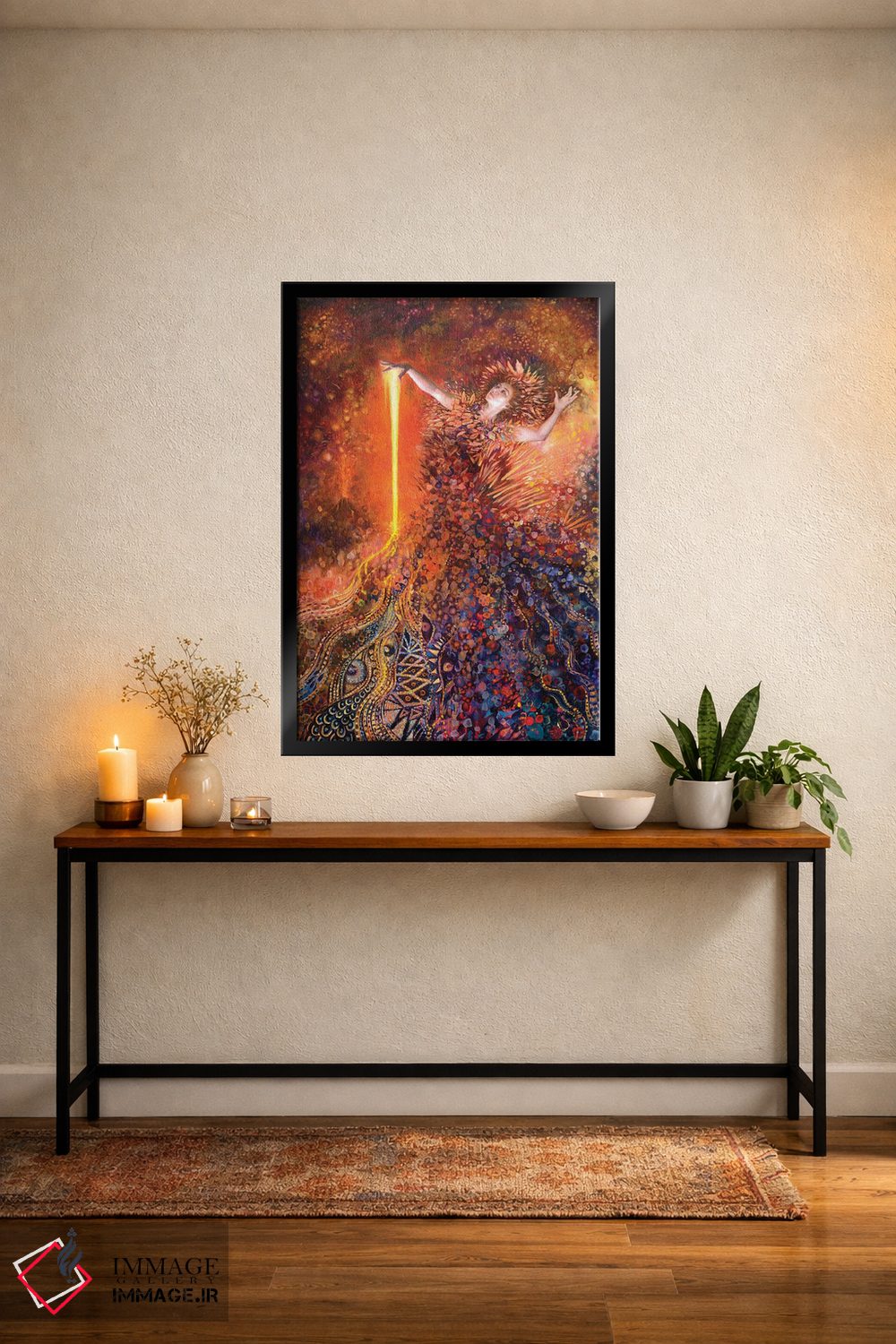 تابلو دکوراتیو الهه آتش اثر آیریس اسکات - D6B