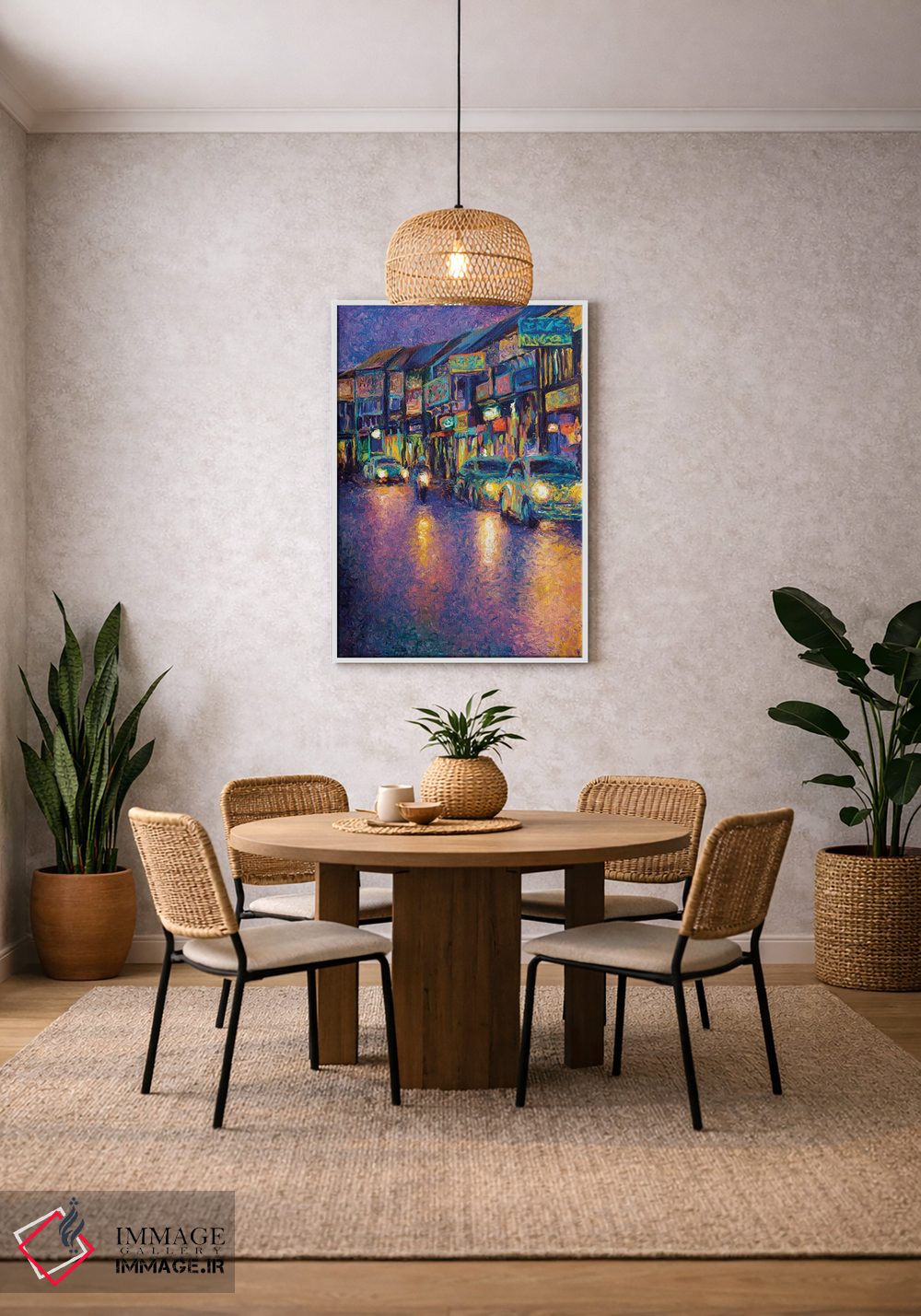 تابلو دکوراتیو چراغ های جلو تای من اثر آیریس اسکات - D3W