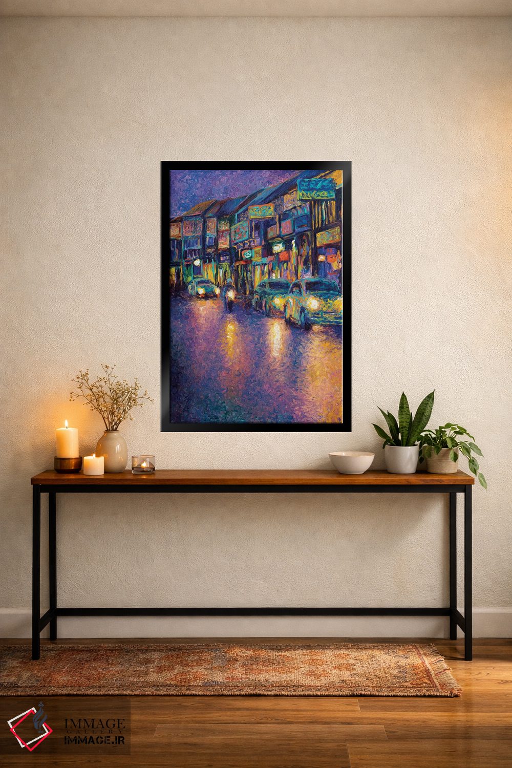 تابلو دکوراتیو چراغ های جلو تای من اثر آیریس اسکات - D5B