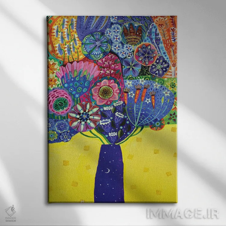 تابلو دکوراتیو آسمان شب اثر ایماجن اسکیلی - نمای روبهرو روی دیوار